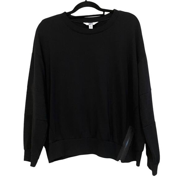 Joy Lab Black Sweatshirt with Zipper at waist and banding detailing on Arm XXL - Picture 7 of 7